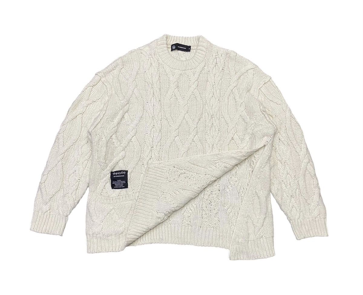 GU × Undercover Gu X Undercover Diagonal Zipper Coble Knit Sweater Size US M / EU 48-50 / 2 - 1 Thumbnail