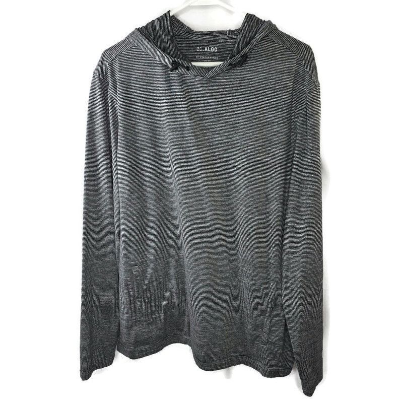 Other 01. ALGO Performance Quick Dry Gray Stripe Hooded Top Large Size US L / EU 52-54 / 3 - 1 Thumbnail
