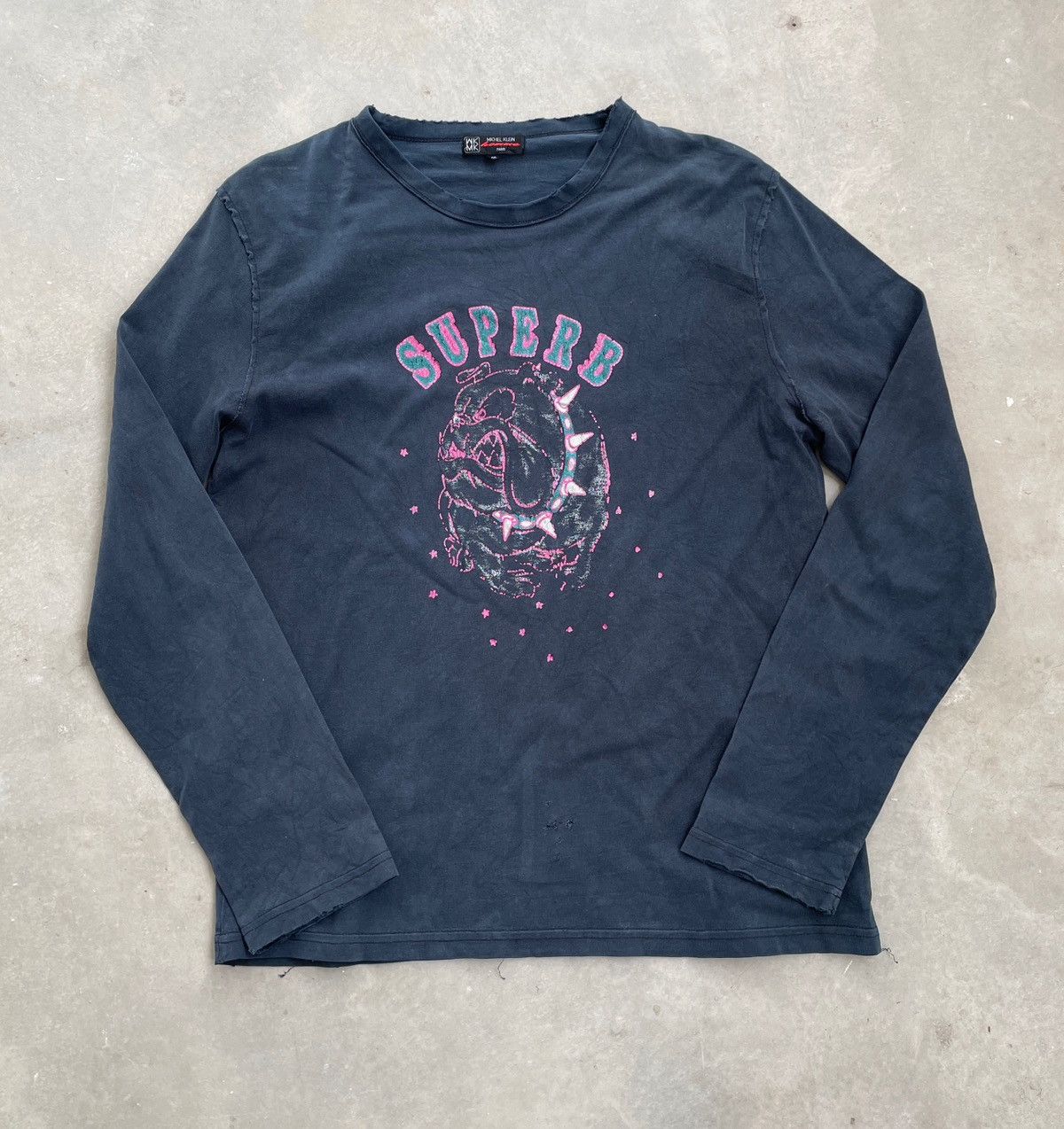 Michel Klein MICHEK KLEIN DISTRESSED BULLDOG TEE Size US M / EU 48-50 / 2 - 1 Thumbnail