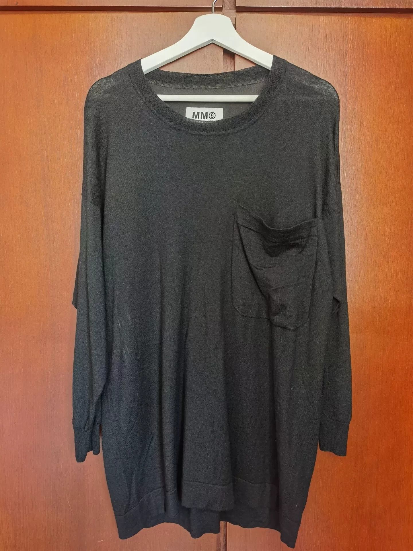 MM6 Maison Margiela Black Wool Sweater Size S / US 4 / IT 40 - 1 Thumbnail
