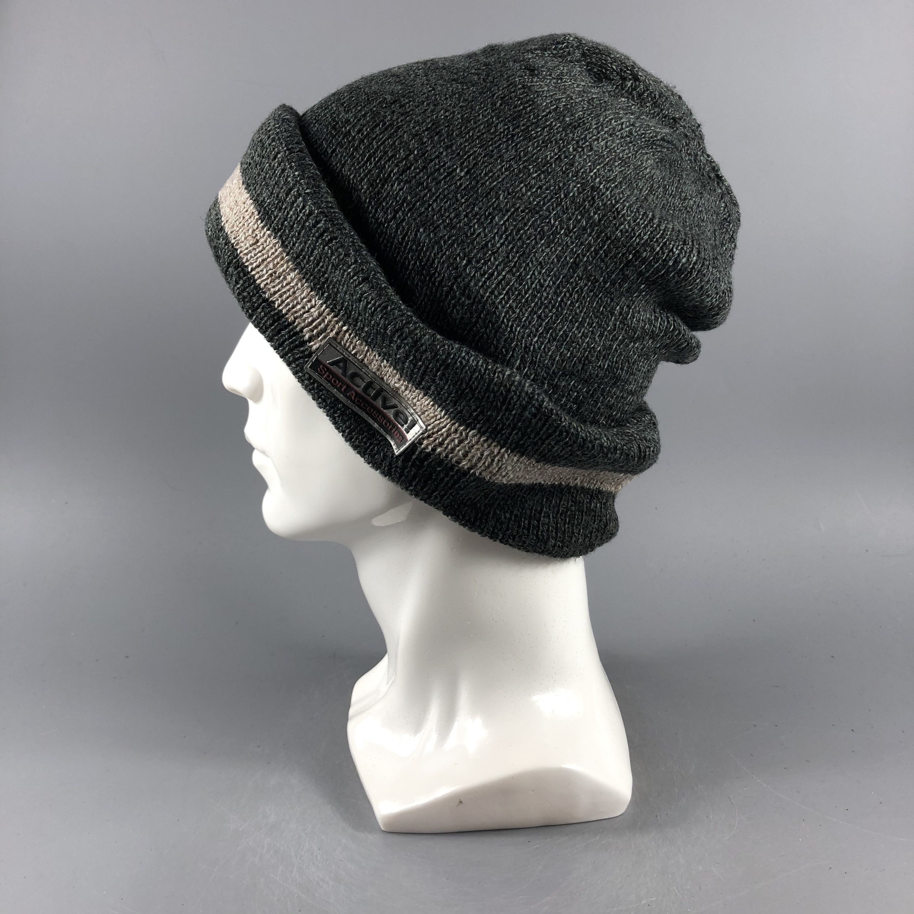 Vintage Active! Sport Ribbed Beanie Snow Hat Snow Cap -D420 Size ONE SIZE - 1 Thumbnail