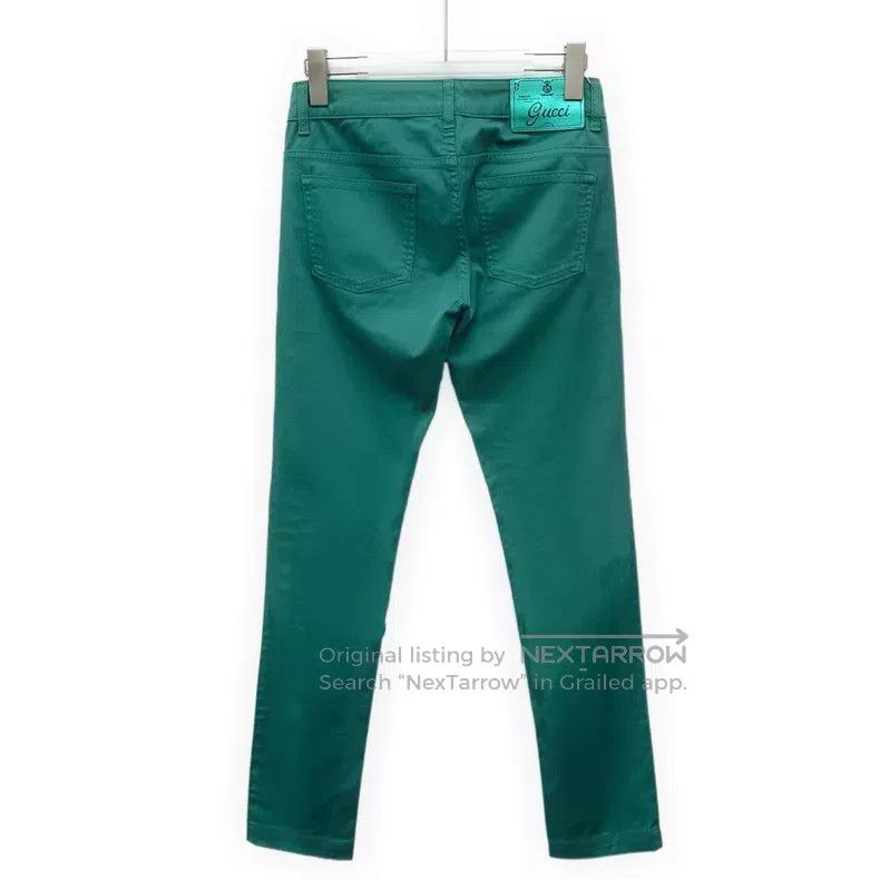 Gucci Gucci Lake green cotton casual trousers Size 24" / US 00 / IT 34 - 2 Thumbnail