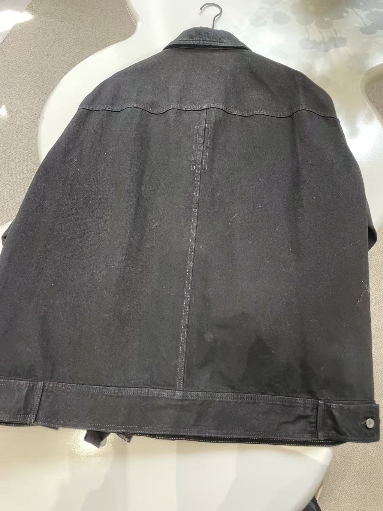 Rick Owens RICK OWENS DRKSHDW Black Denim Sphinx Jumbo Worker Jacket Size S / US 4 / IT 40 - 4 Thumbnail