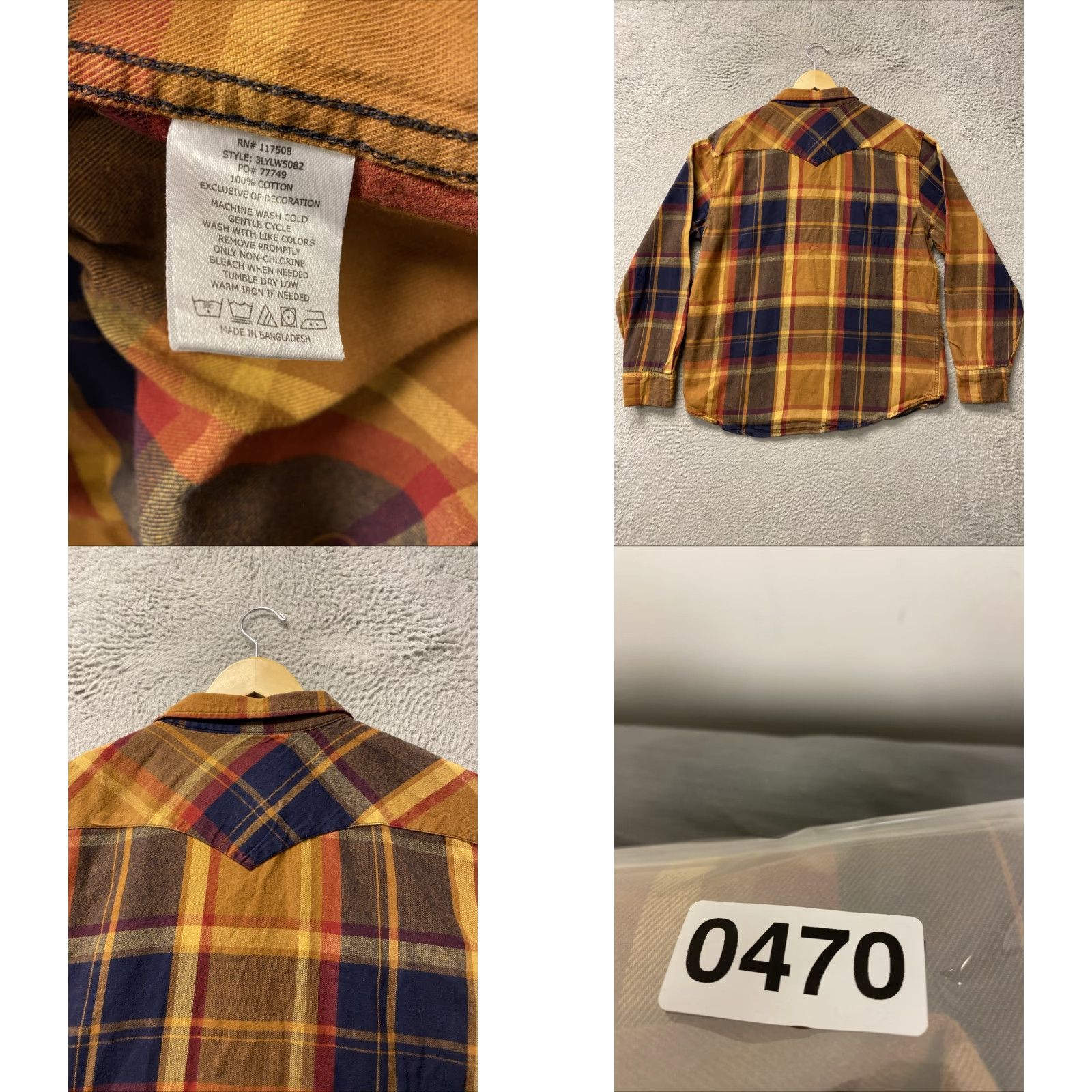 Levi's Levi's Button-Up Shirt Mens 2XL Multicolor Plaid Cotton Flannel Long Sleeve Collared Button Casual Pockets Size US XXL / EU 58 / 5 - 8 Thumbnail