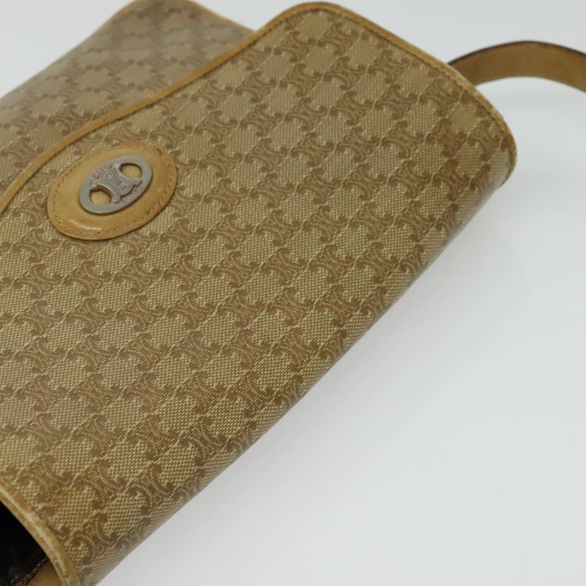 Celine CELINE Macadam Canvas Shoulder Bag Pvc Beige Gold Size ONE SIZE - 6 Thumbnail