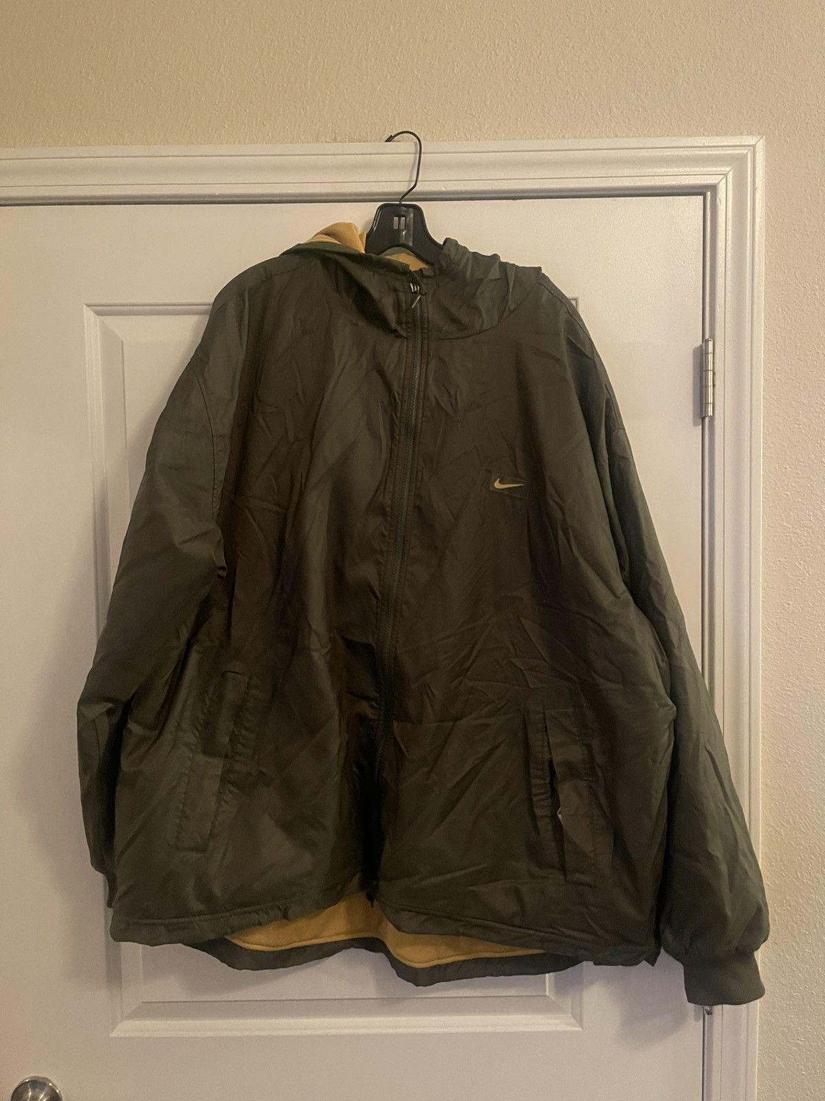 Nike × Vintage Vintage 1990s Nike Green Reversible Jacket XL Size US XL / EU 56 / 4 - 1 Thumbnail