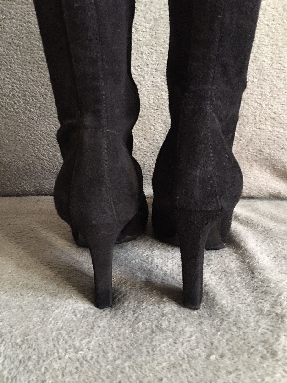 Prada PRADA Calzature Camoscio Black Suede High Boots EU 40 Size US 10 / IT 40 - 6 Thumbnail