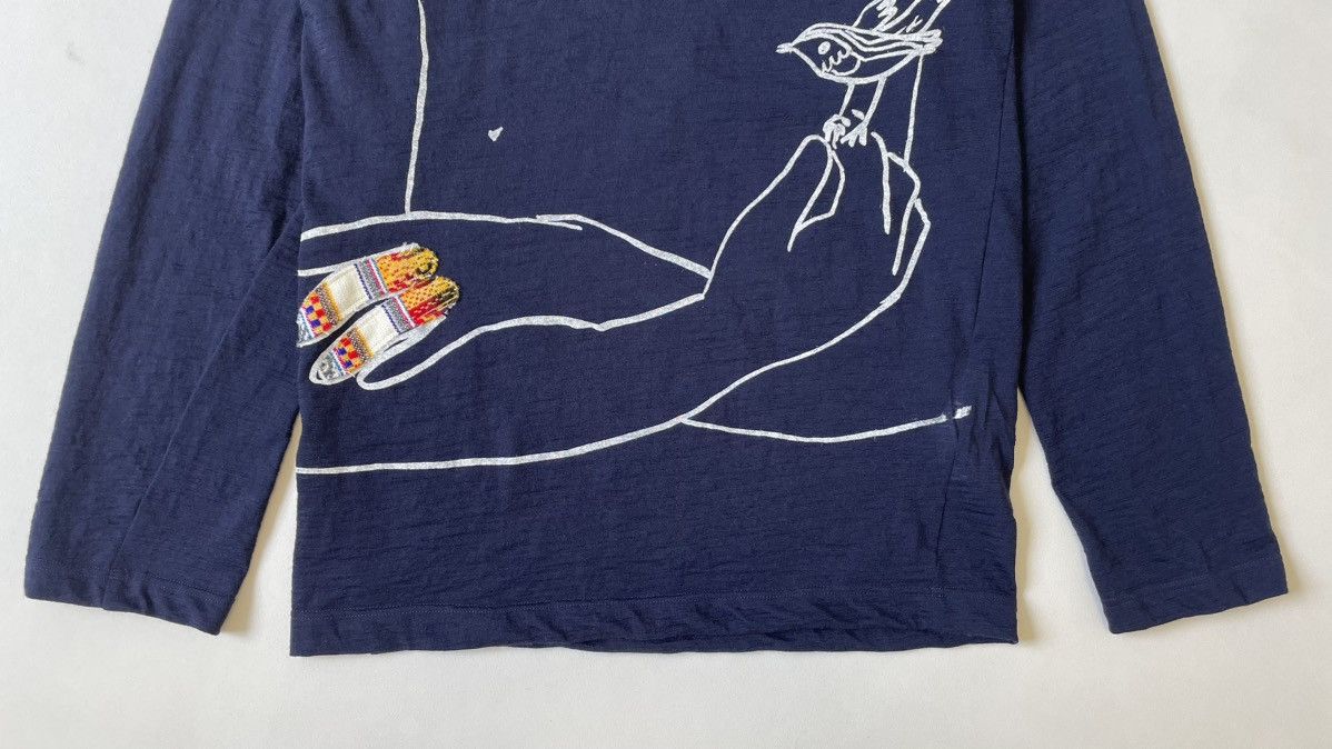 Comme des Garcons Bird + Hand Print Wool Sweater Size US M / EU 48-50 / 2 - 4 Thumbnail