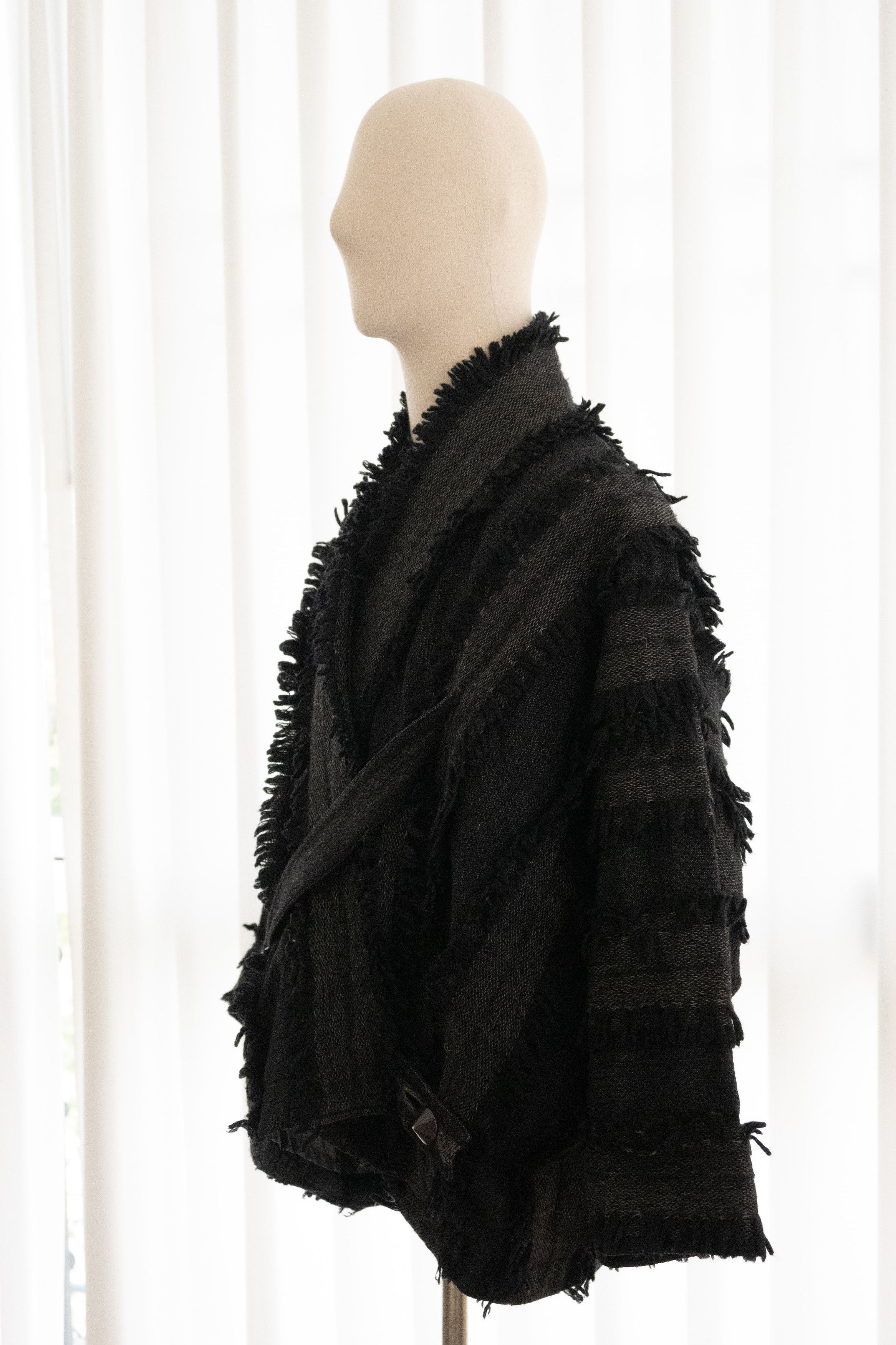 Issey Miyake AW1985 Issey Miyake Wool Fringe Cocoon Jacket Size ONE SIZE - 3 Thumbnail
