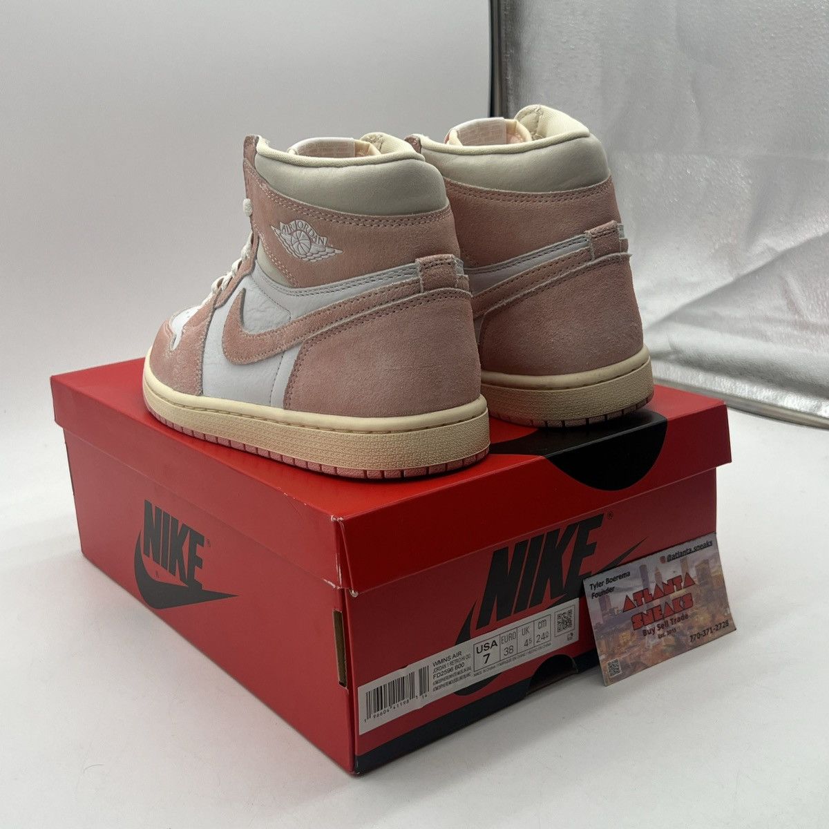 Nike Wmns air Jordan 1 high washed pink Size US 7 / EU 40 - 4 Thumbnail