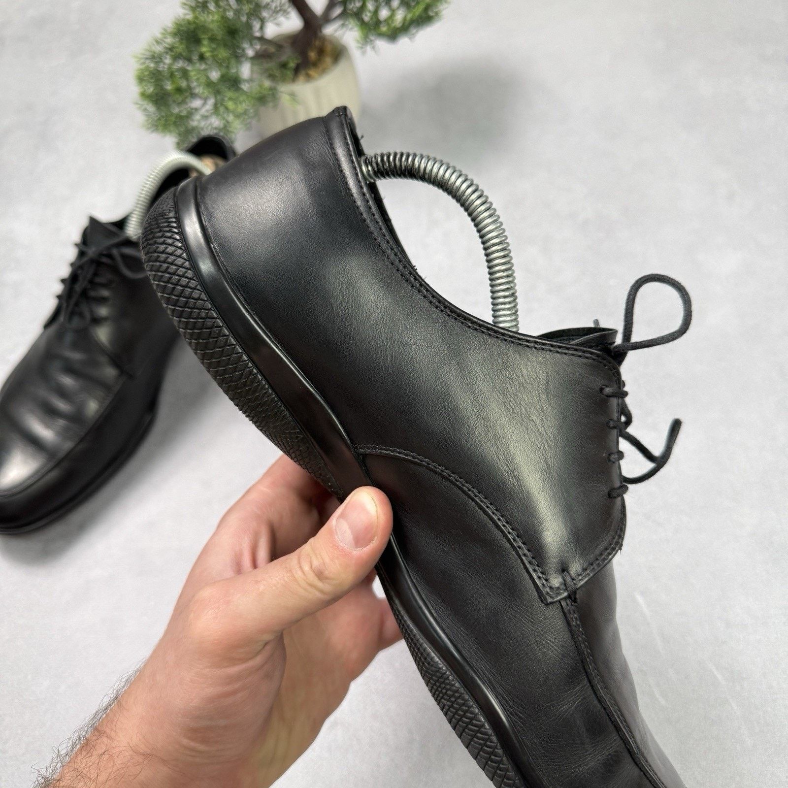 Prada Prada 1217 Black Leather Men's Shoes Casual Size 8 US 9 Size US 9 / EU 42 - 19 Thumbnail