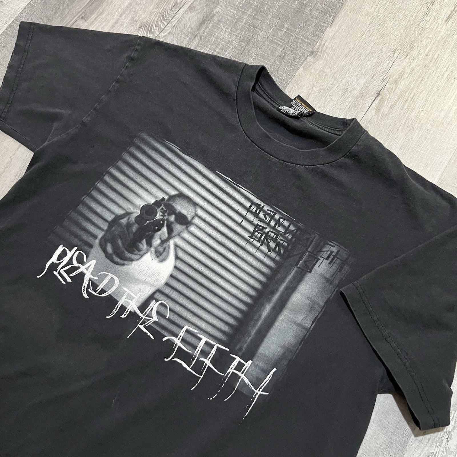 Vintage Old English Brand Black Plead The Fifth Skater Grunge Shirt Size US XL / EU 56 / 4 - 3 Thumbnail