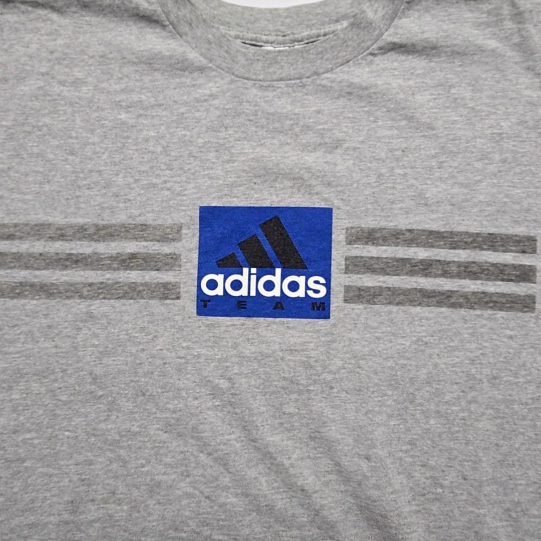 Adidas Vintage Adidas Team Graphic Tee True to Athlete Gray L Tee Size US L / EU 52-54 / 3 - 5 Thumbnail