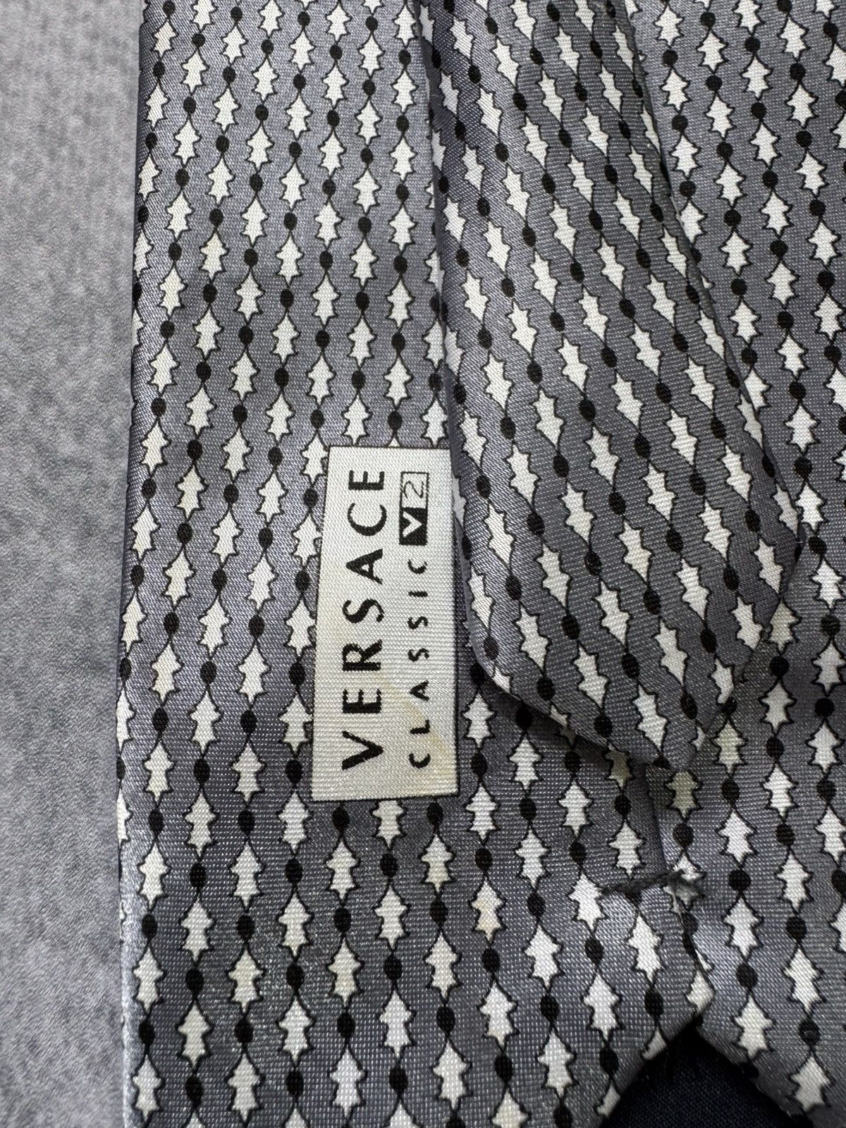 Versace × Versace Jeans Couture × Vintage Vintage Versace Classic V2 Silk Tie Size ONE SIZE - 4 Thumbnail