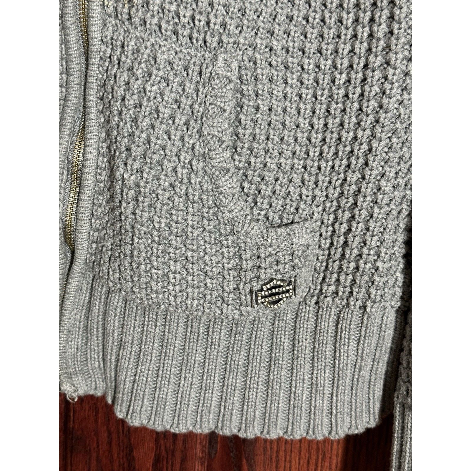 Harley Davidson Harley-Davidson Zip Front Sweater Jacket Gray 1X Size XL / US 12-14 / IT 48-50 - 4 Thumbnail