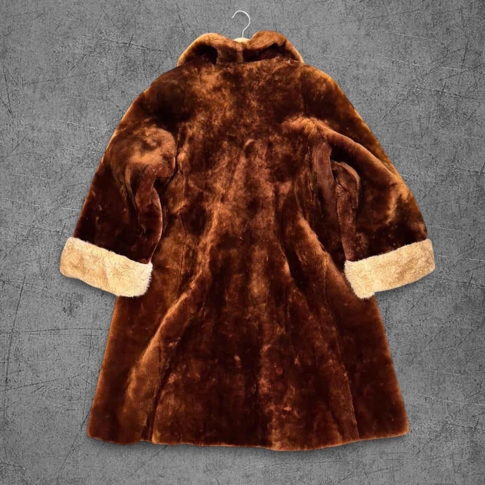 Other Vintage 1960s New York Furs Sheared Beaver Fur Coat Size L / US 10 / IT 46 - 5 Thumbnail
