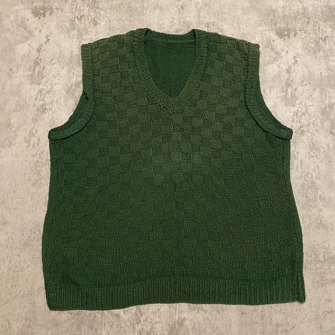 Other Green vintage 90s sweater vest knitwear Vintage y2k Size US L / EU 52-54 / 3 - 1 Thumbnail
