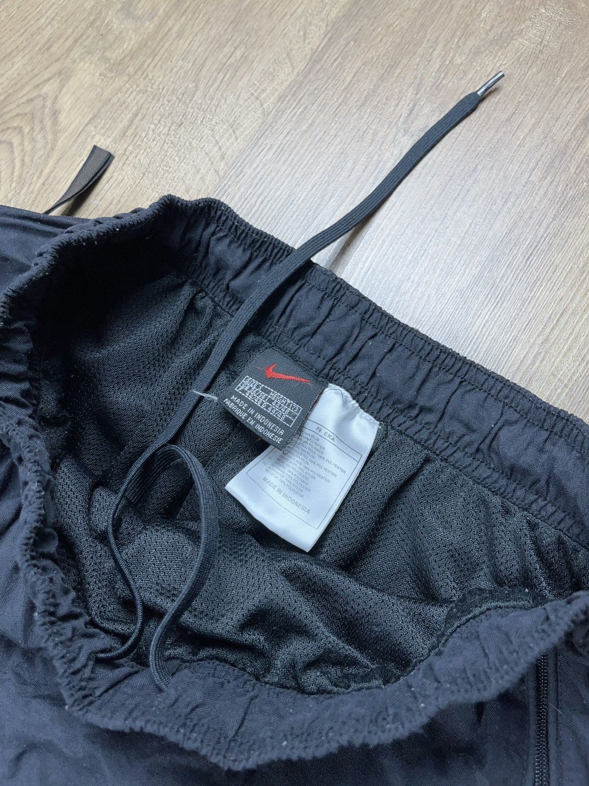 Nike × Vintage ➕90s Nike small swoosh shell sweatpants streetwear hype Size US 32 / EU 48 - 6 Thumbnail