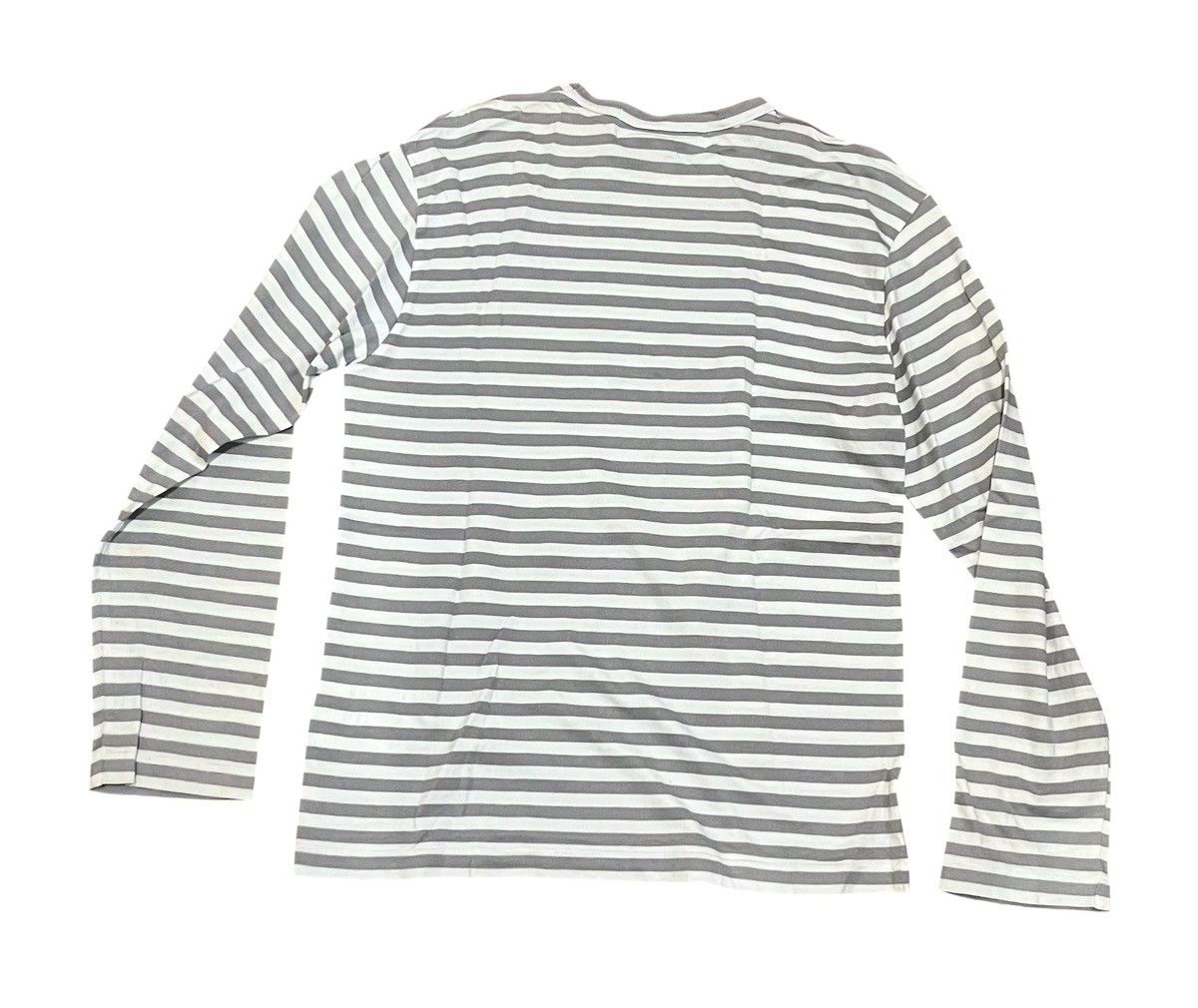 Comme des Garcons Cdg play AD2017 striped mini heart logo longsleeve Size US M / EU 48-50 / 2 - 8 Thumbnail