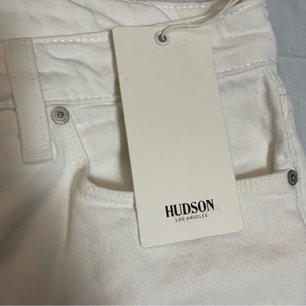 Hudson NWT New $195 Hudson White Bettie Taper High Rise Jeans Size Size 30" / US 8 / IT 44 - 5 Thumbnail