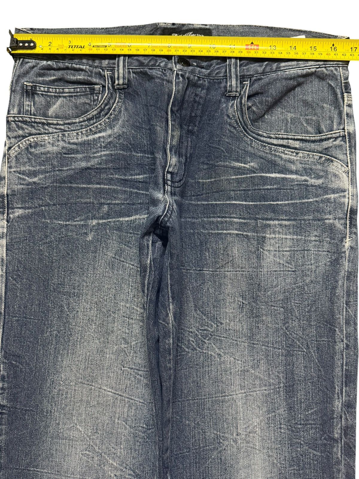 Hysteric Glamour Vintage Y2K Japanese Blue Faded Honeycomb Regular Straight Size US 32 / EU 48 - 8 Thumbnail