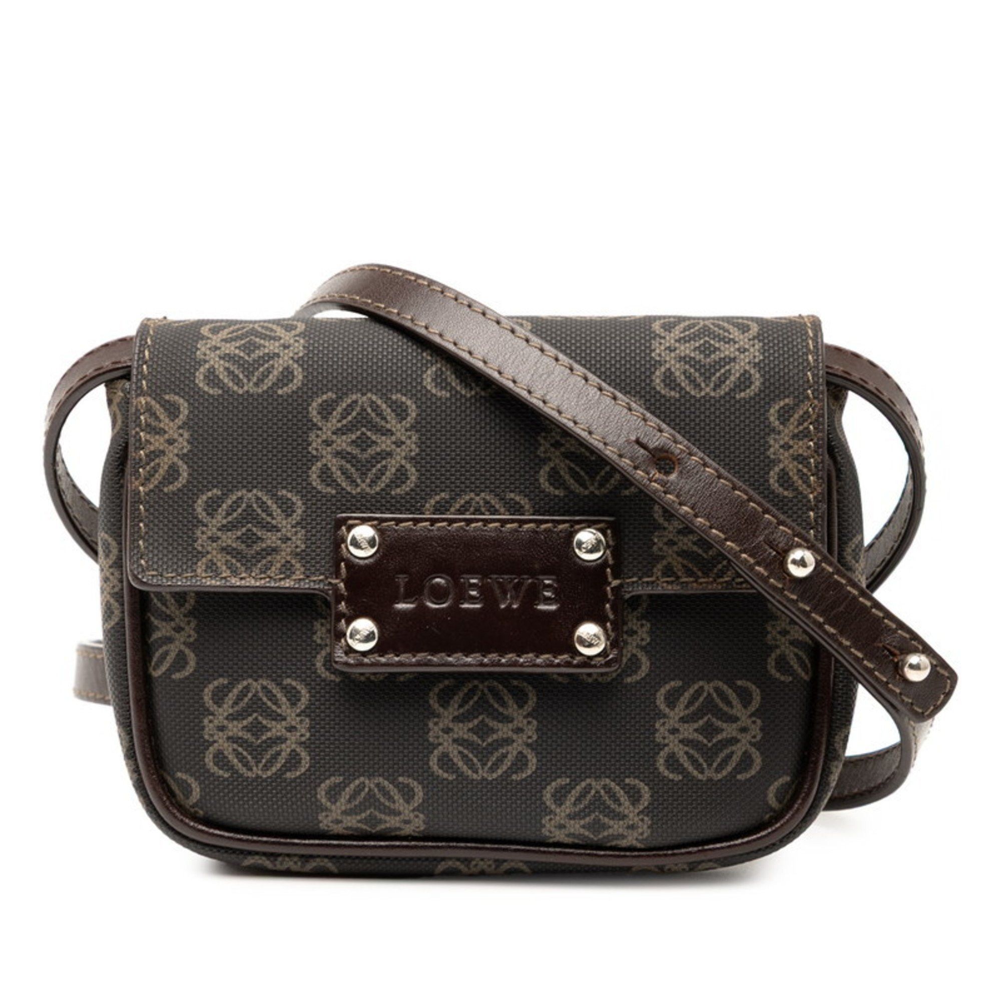 Loewe LOEWE Anagram Body Bag/Shoulder Bag in Brown Leather for Women Size ONE SIZE - 1 Thumbnail