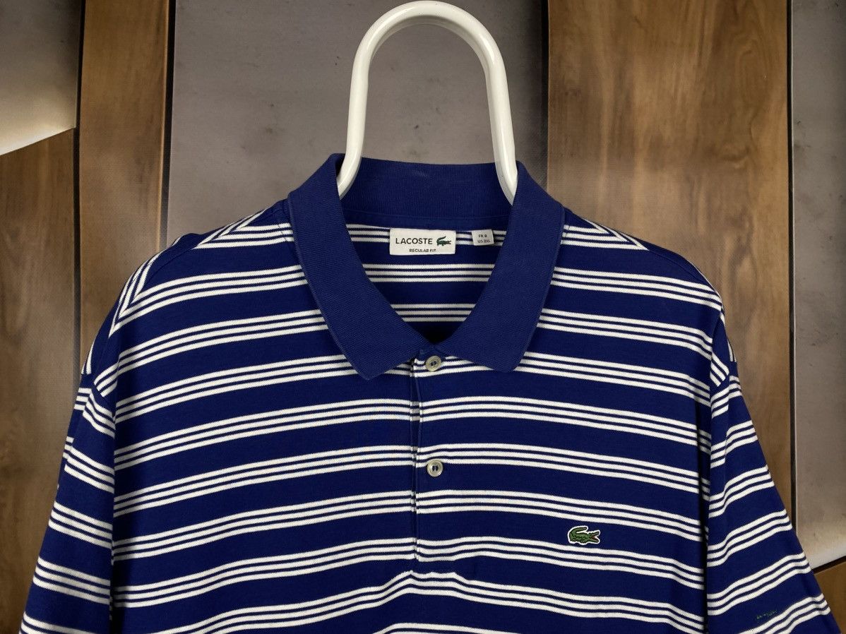Lacoste 🐊Polo T-Shirt Lacoste Striped Regular Fit Tee Size 3XL🐊 Size US XXL / EU 58 / 5 - 5 Thumbnail