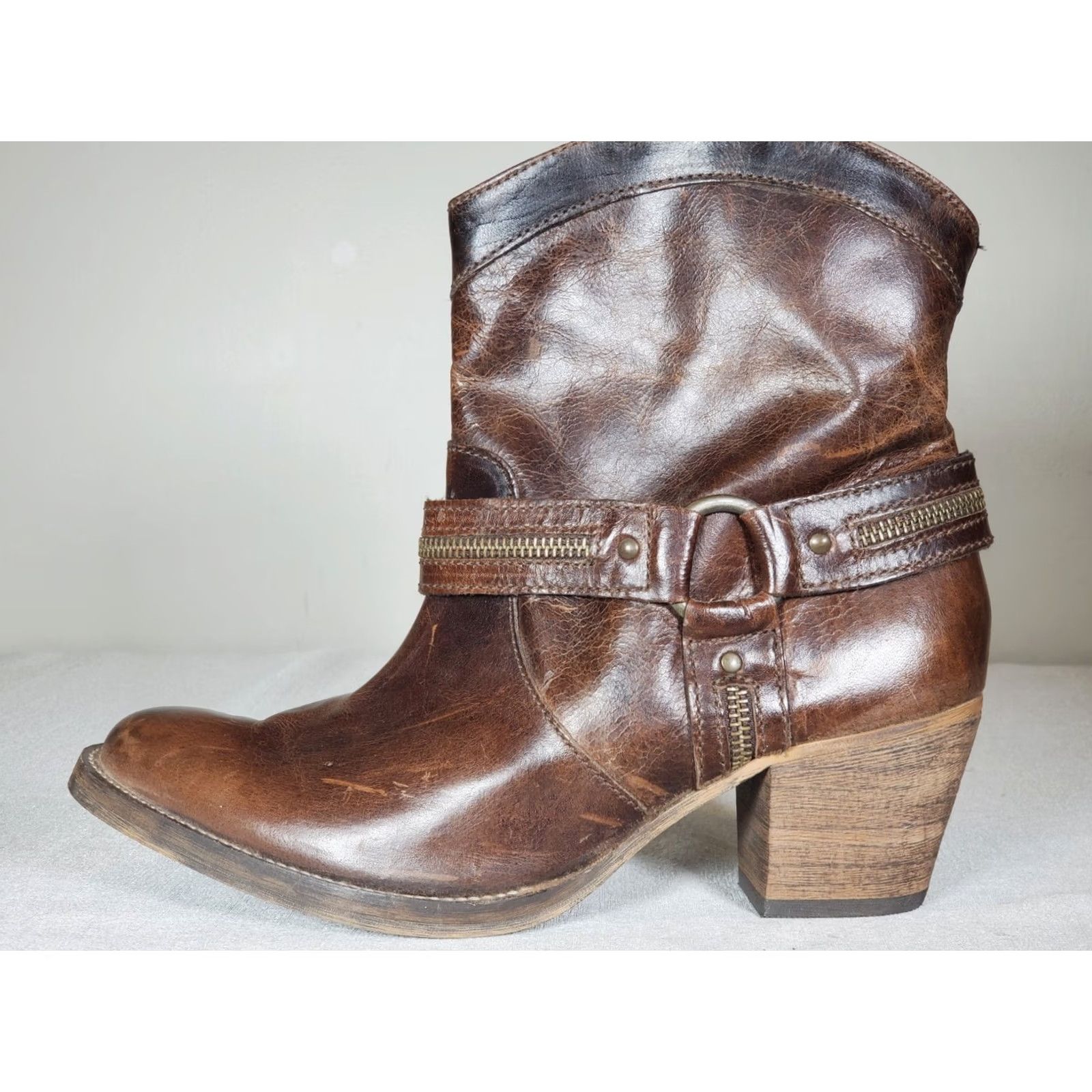 Etro Dingo Metro Bluff Western Harness Boots Brown Leather Zipper Women's US 10 New Size US 10 / IT 40 - 5 Thumbnail