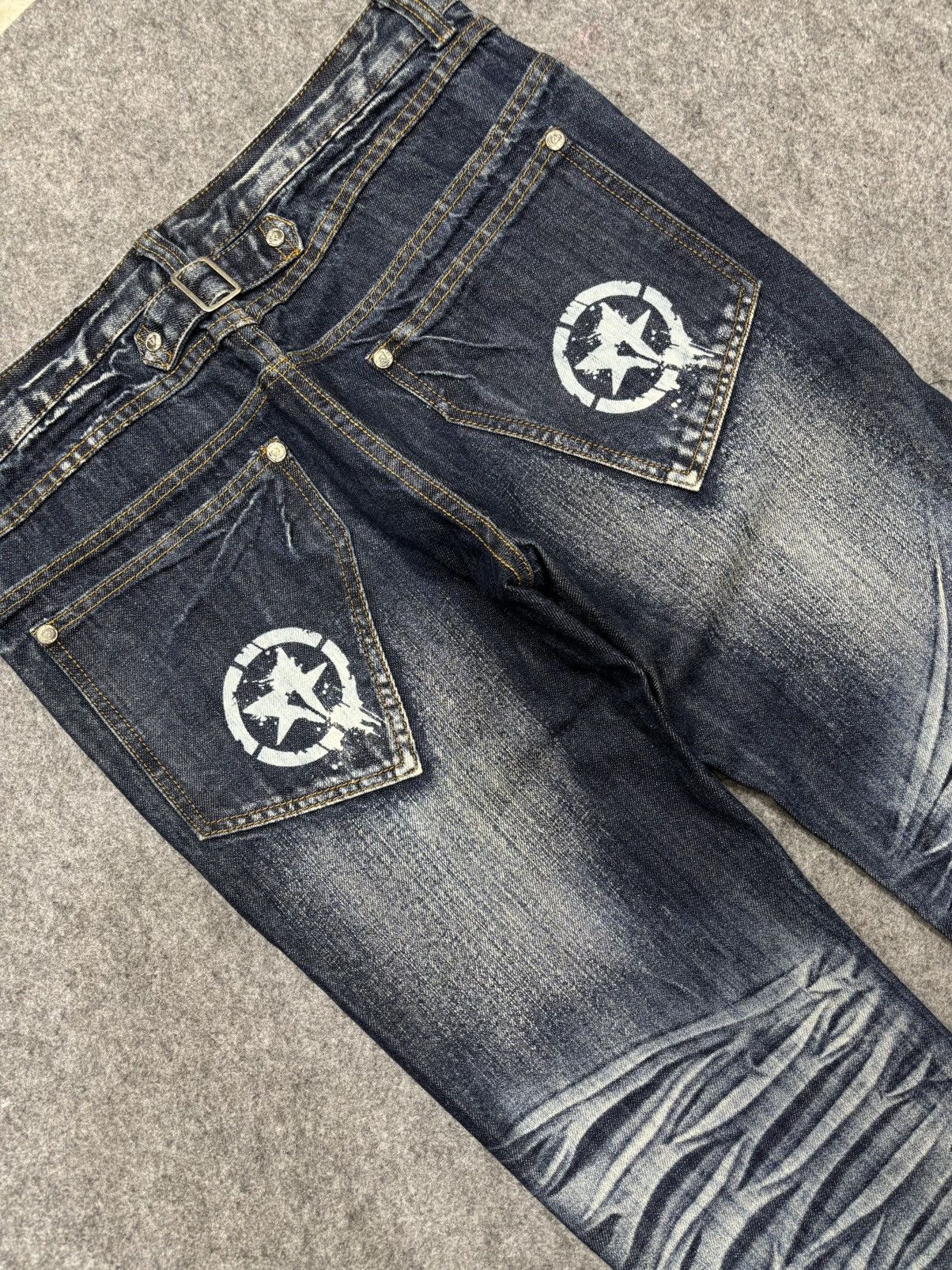 Japanese Brand 💥Insane💥MOVVE GEAR Seditionaries Stone Wash Denim F691 Size US 34 / EU 50 - 16 Thumbnail