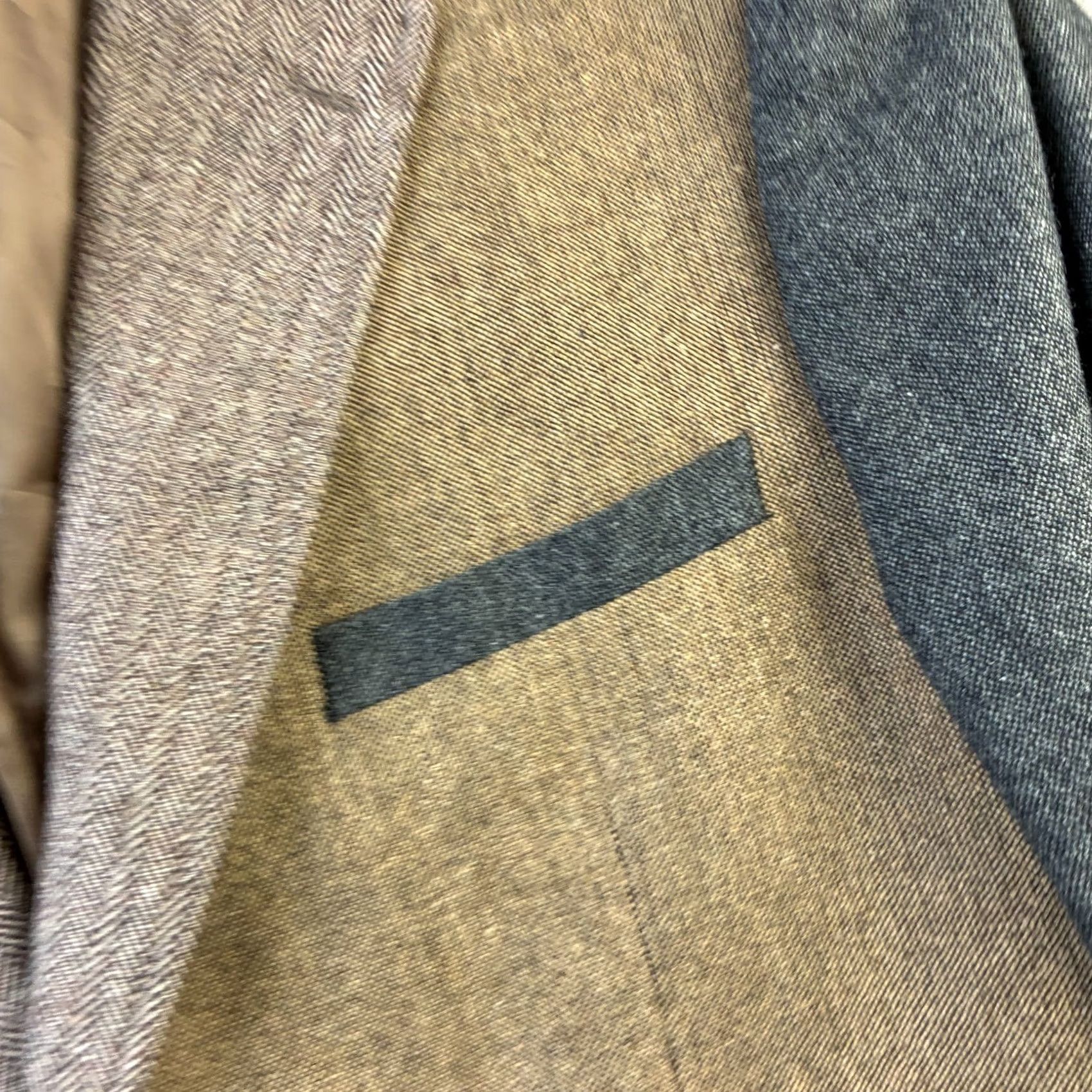 Vintage Alan Flusser Sport Coat Mens Large Brown Patchwork Herringbone Jacket Size US L / EU 52-54 / 3 - 6 Thumbnail