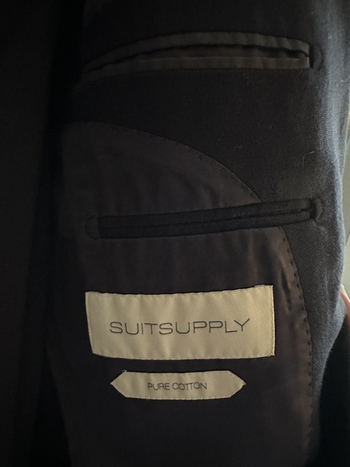 Suitsupply SUITSUPPLY Hudson Blue Cotton Suit Slim 38R Size 38R - 3 Thumbnail