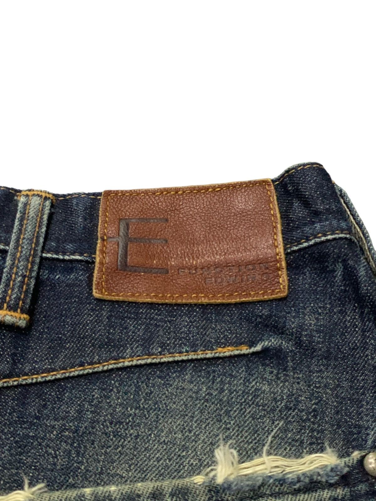 Edwin × Hysteric Glamour Vintage Edwin E Function Curved Leg Distressed Jeans Size US 30 / EU 46 - 15 Thumbnail