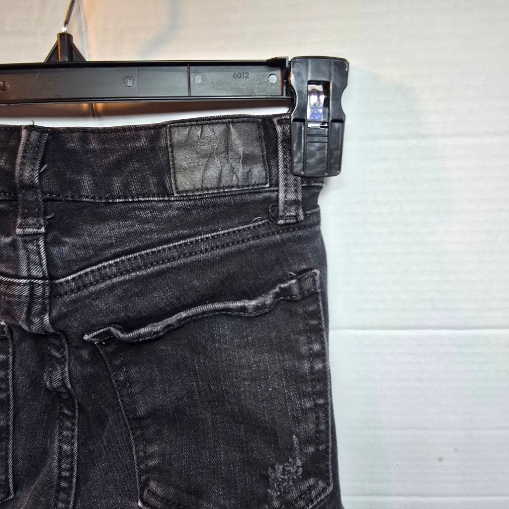 Aeropostale Women's Aeropostale Black Distressed High Rise Jeggings 00 Size 24" / US 00 / IT 34 - 7 Thumbnail