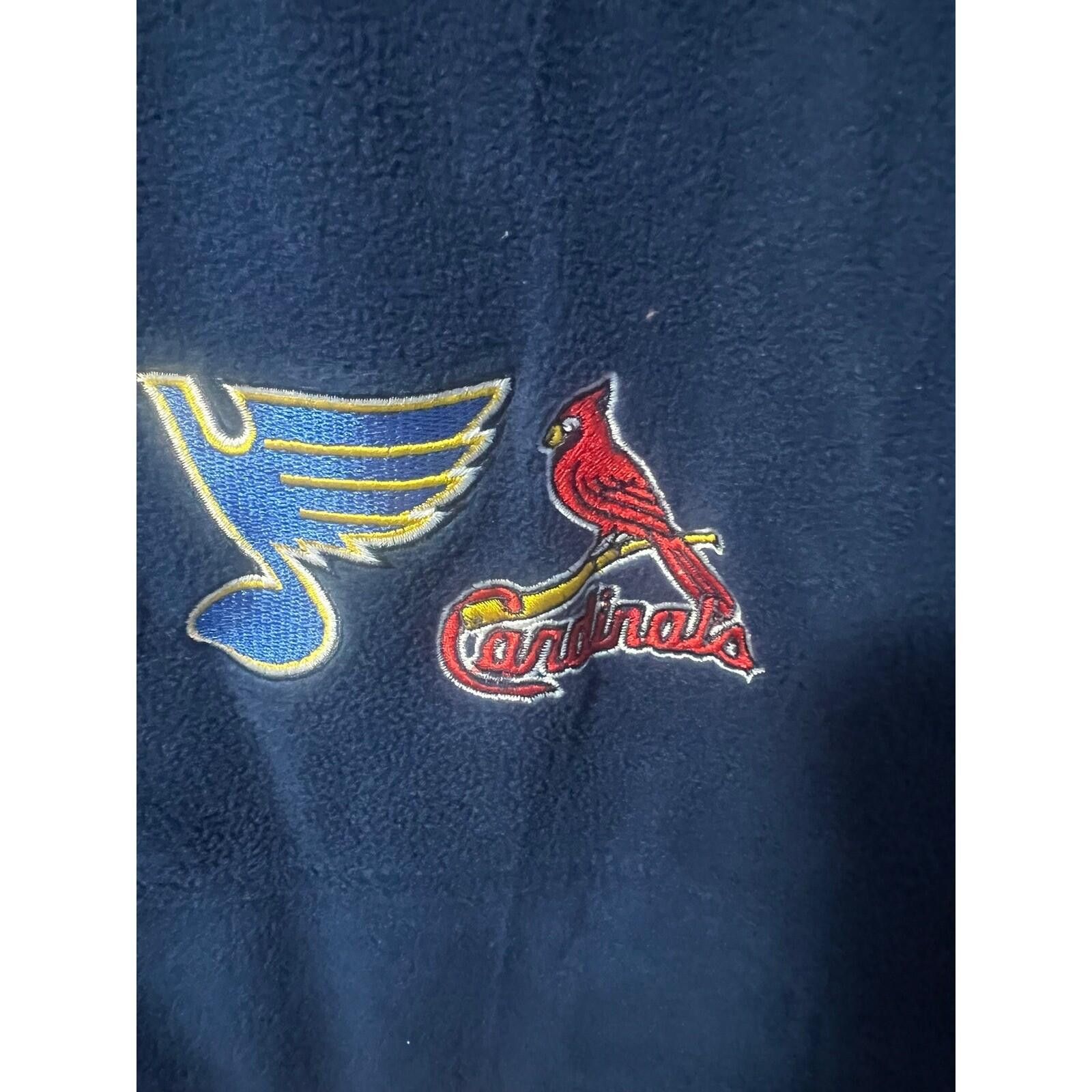 Other Genuine Merch Fleece Jacket Mens 2XL Blue Cardinals Blues Size US XXL / EU 58 / 5 - 3 Thumbnail