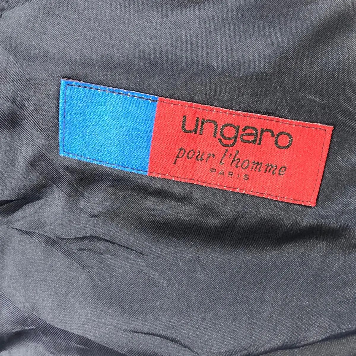 Ungaro Paris Vtg UNGARO PARIS Pour Homme Collection Striped Blazer 2 Size 38R - 6 Thumbnail