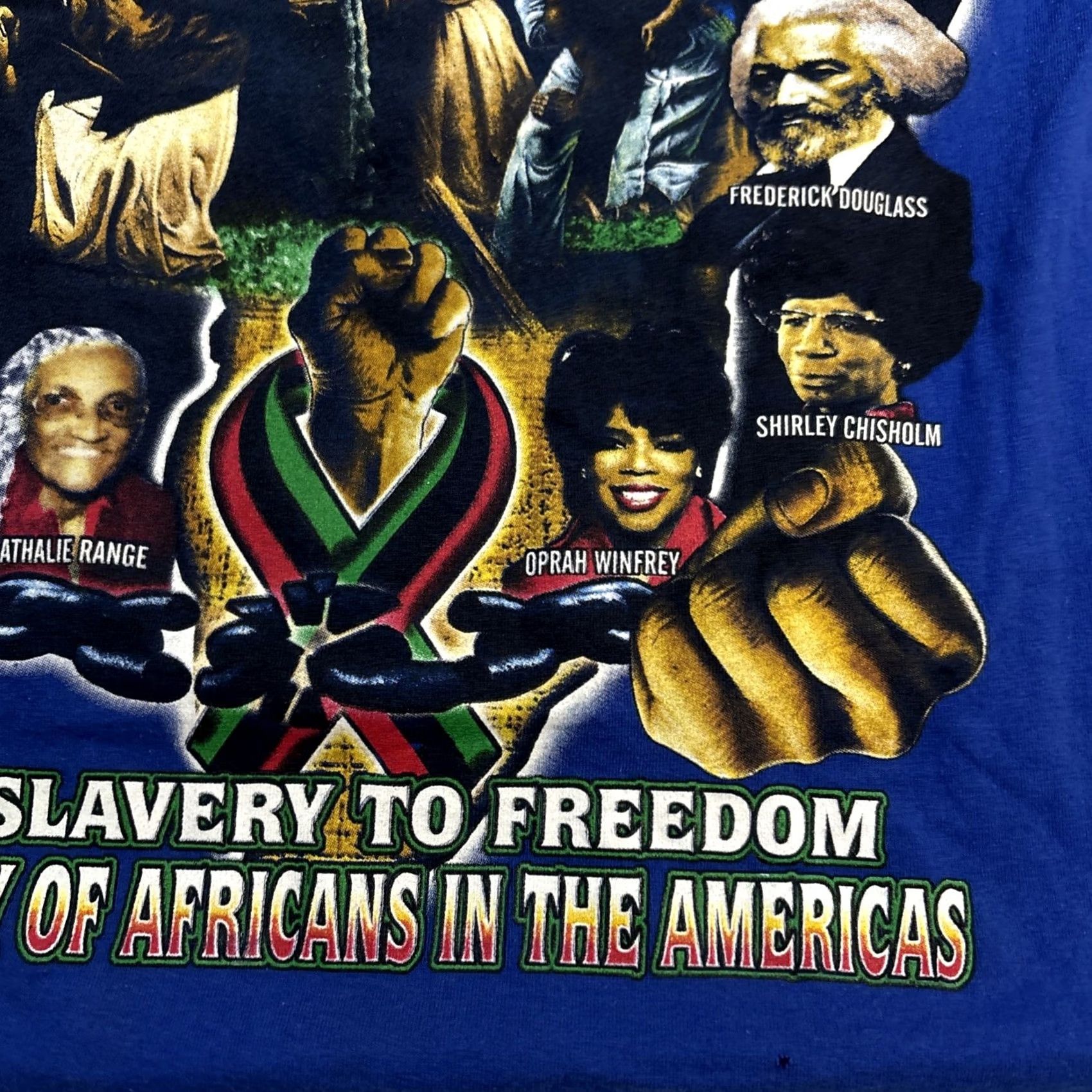 Vintage VINTAGE Blue Shirt Size Medium African Americans Black History rap Tee Style Mens Size US M / EU 48-50 / 2 - 5 Thumbnail