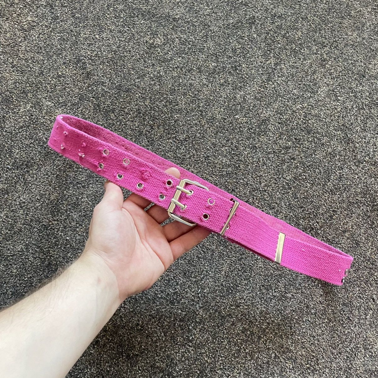 Vintage Vintage 90s Hot Pink Studded Alt Goth Belt Archive Grunge OS Size ONE SIZE - 2 Thumbnail