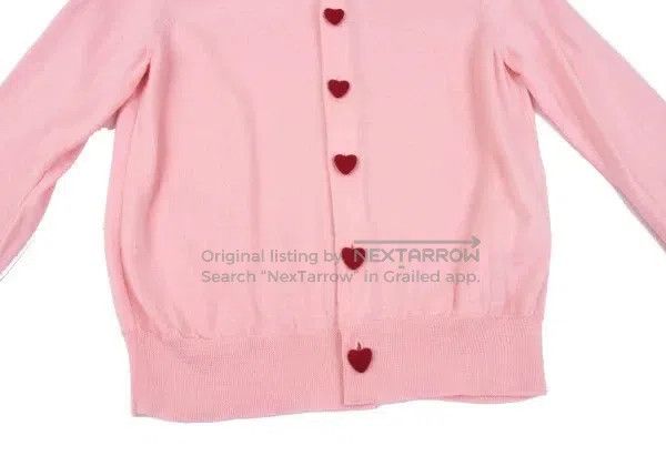 Comme des Garcons Comme Des Garcons Pink vintage heart-knit top Size M / US 6-8 / IT 42-44 - 7 Thumbnail