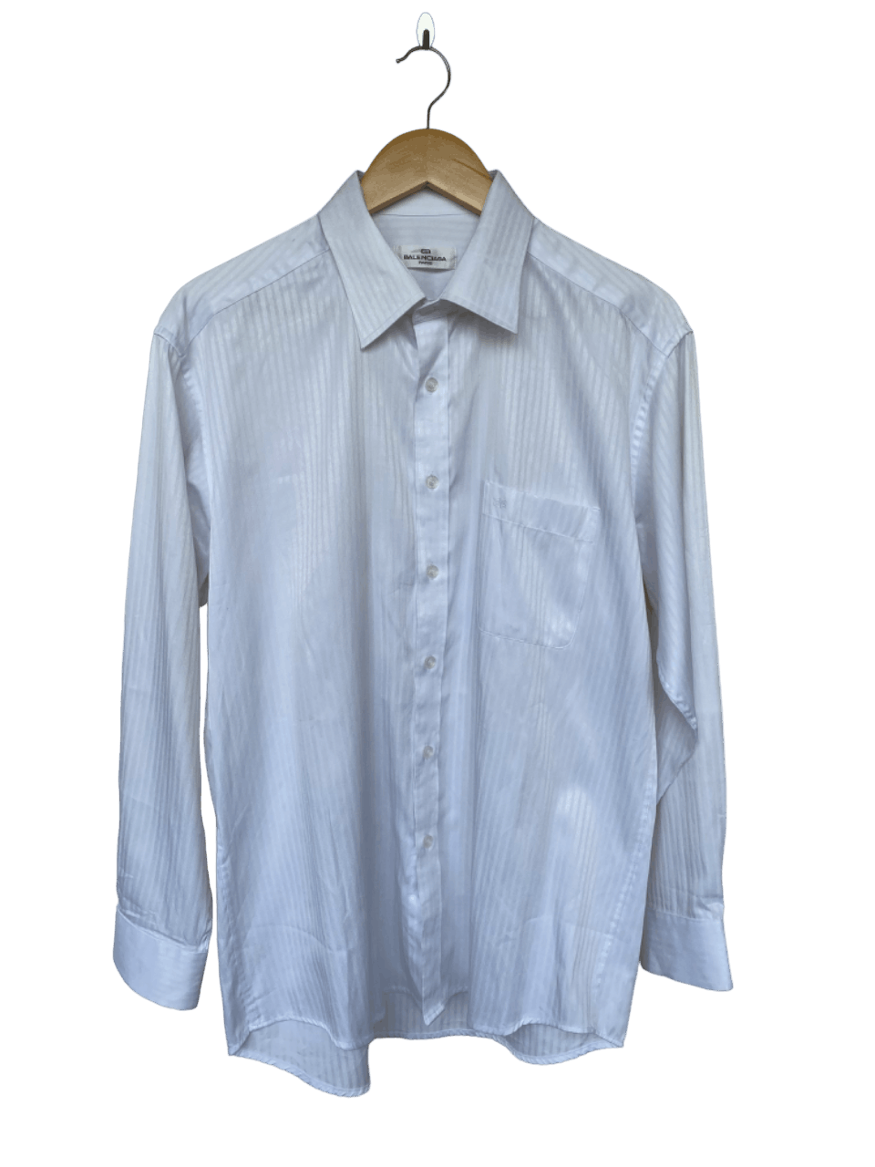 Balenciaga Balenciaga White Striped Button Up Shirt | Grailed