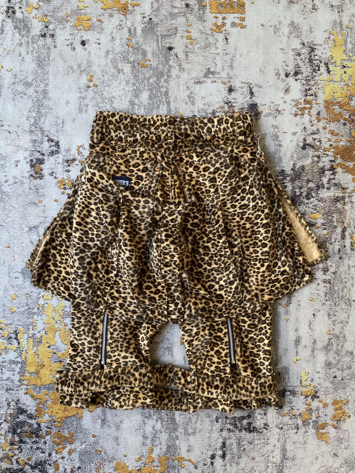Japanese Brand Vintage Super Love’r Rock Japan Punk Velvet Leopard Bondage Size US 26 / EU 42 - 6 Thumbnail