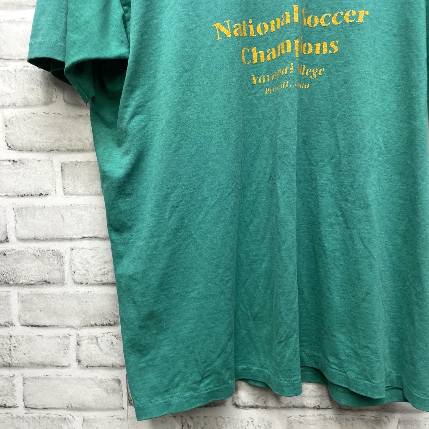 Hanes VINTAGE NJCAA Soccer Champions Hanes Graphic Tee Mens XL USA Blue Shirt Size US XL / EU 56 / 4 - 3 Thumbnail