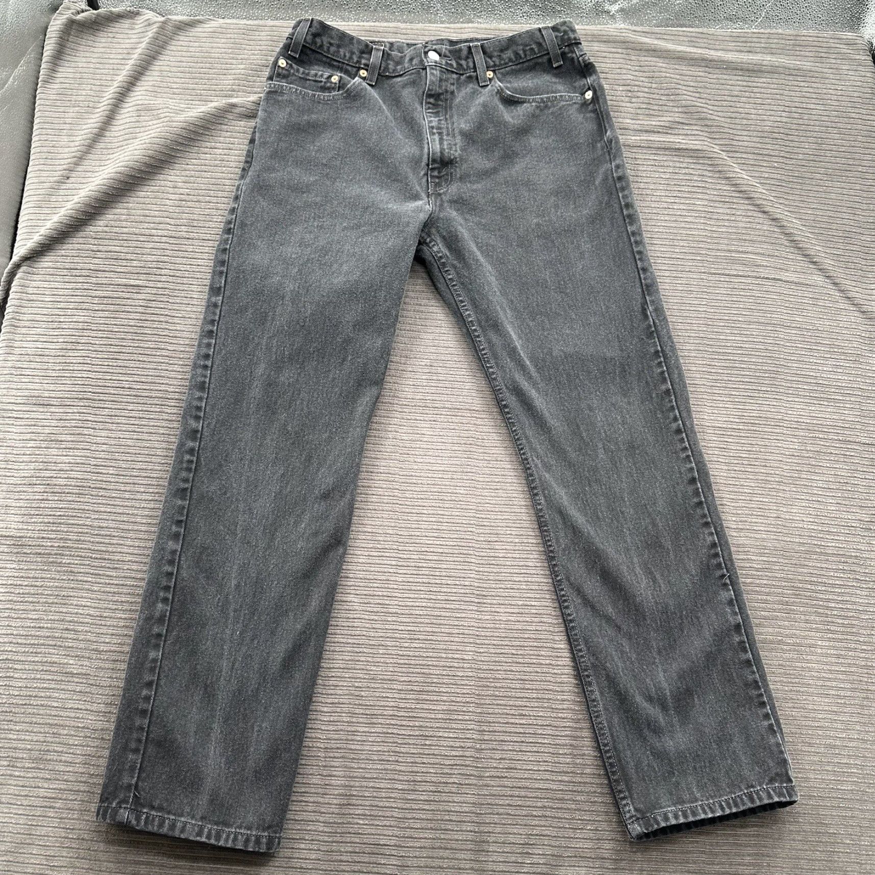 Levi's Levi's 505 Jeans Men 34 Regular Black Denim Straight Leg Vintage No Size US 34 / EU 50 - 2 Thumbnail
