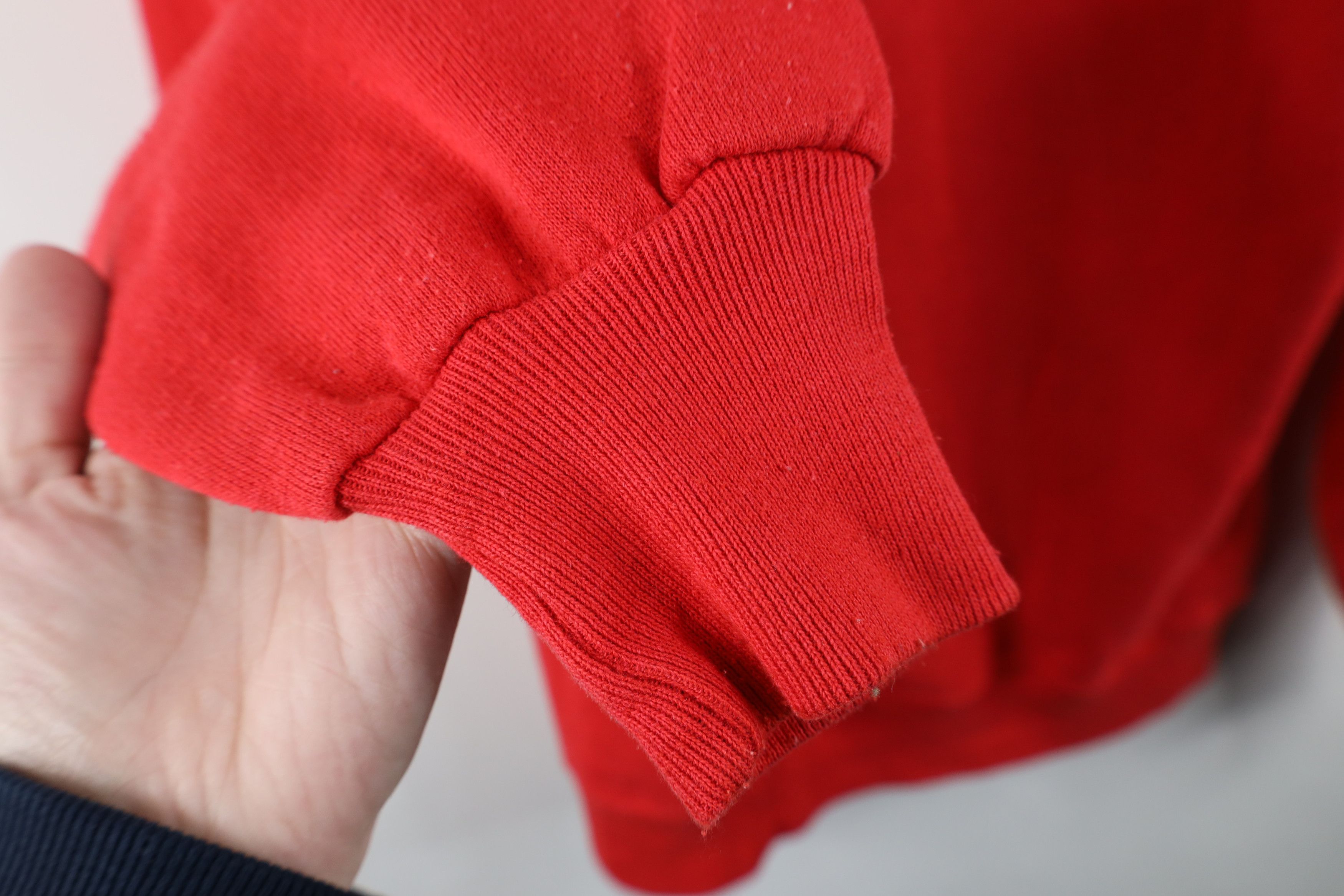 Vintage Vintage 90s Streetwear Blank Crewneck Sweatshirt Red USA Size US XXL / EU 58 / 5 - 9 Thumbnail