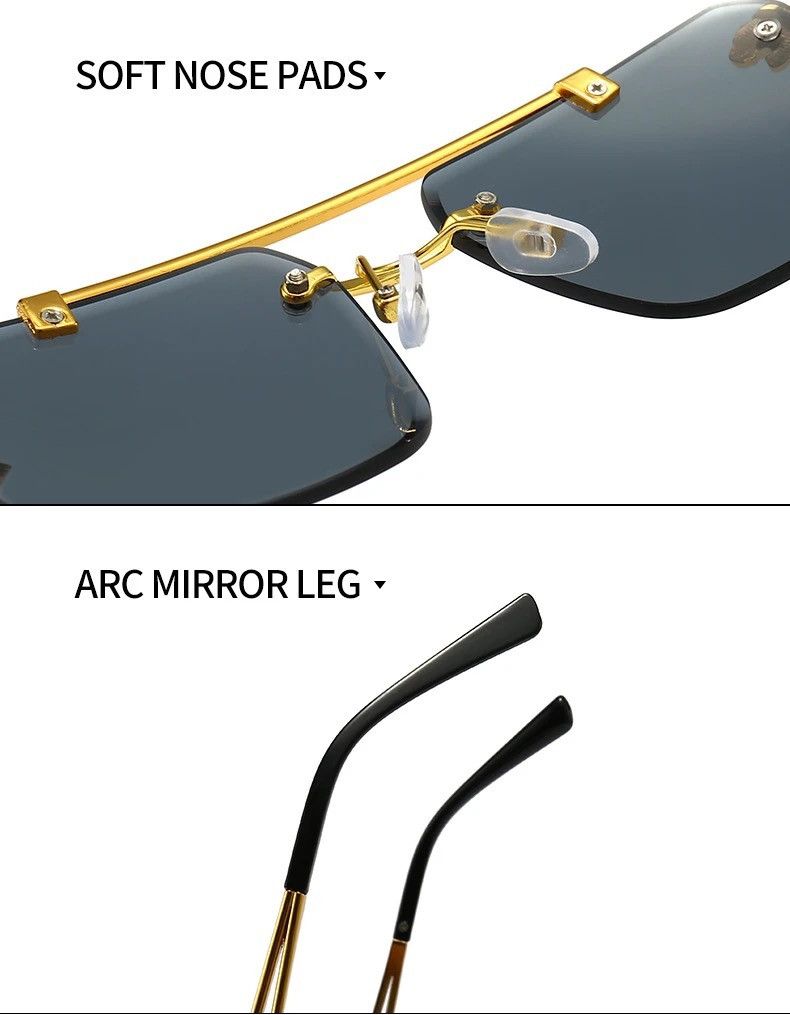 Vintage Designer Vintage Rimless Sunglasses y2k Size ONE SIZE - 4 Thumbnail