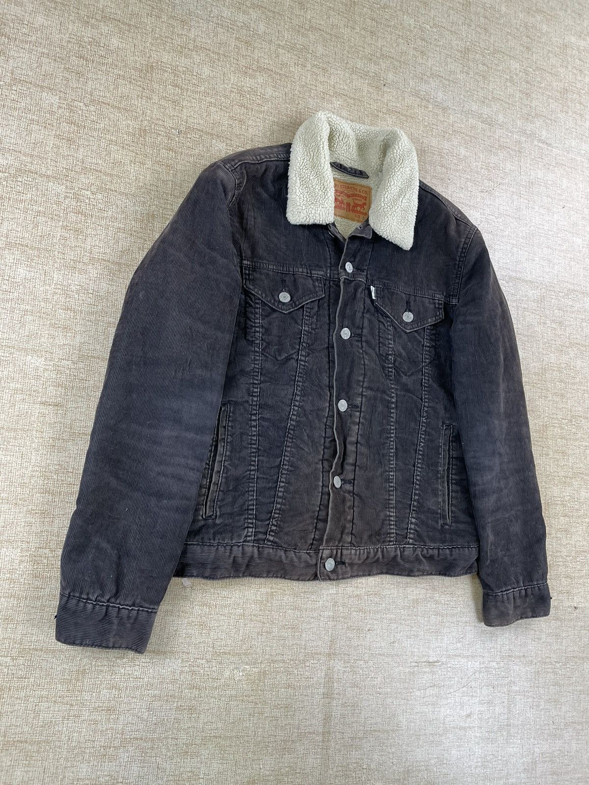 Levi's × Levi's Vintage Clothing × Vintage Vintage LEVIS Corduroy Sherpa Trucker Jacket Size US S / EU 44-46 / 1 - 2 Thumbnail