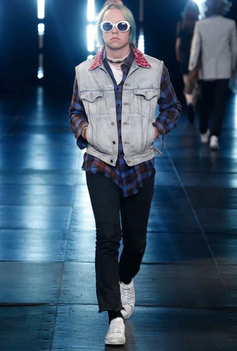 Saint Laurent Paris saint laurent paris size 37 16ss show sanded blue and black Size US M / EU 48-50 / 2 - 7 Thumbnail