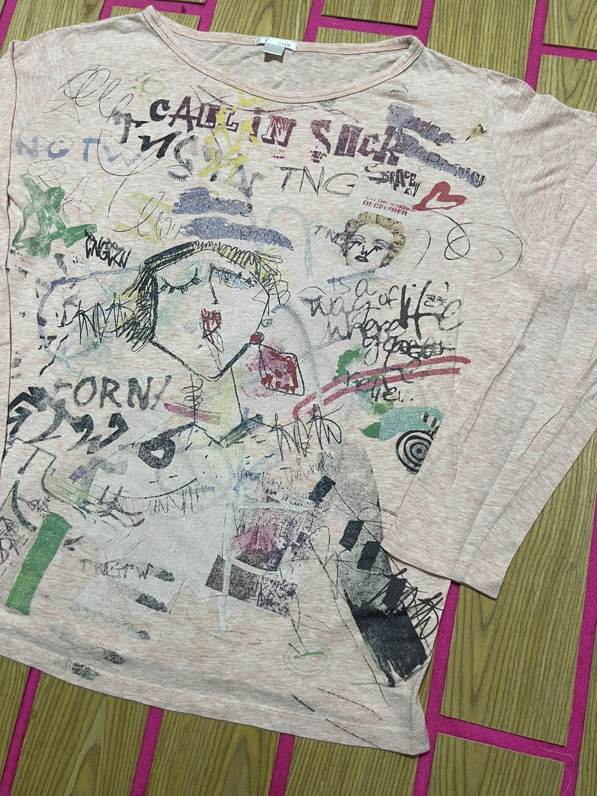 If Six Was Nine Y2K TNGTW long sleeve t-shirt with multi-colored graphics Size L / US 10 / IT 46 - 2 Thumbnail