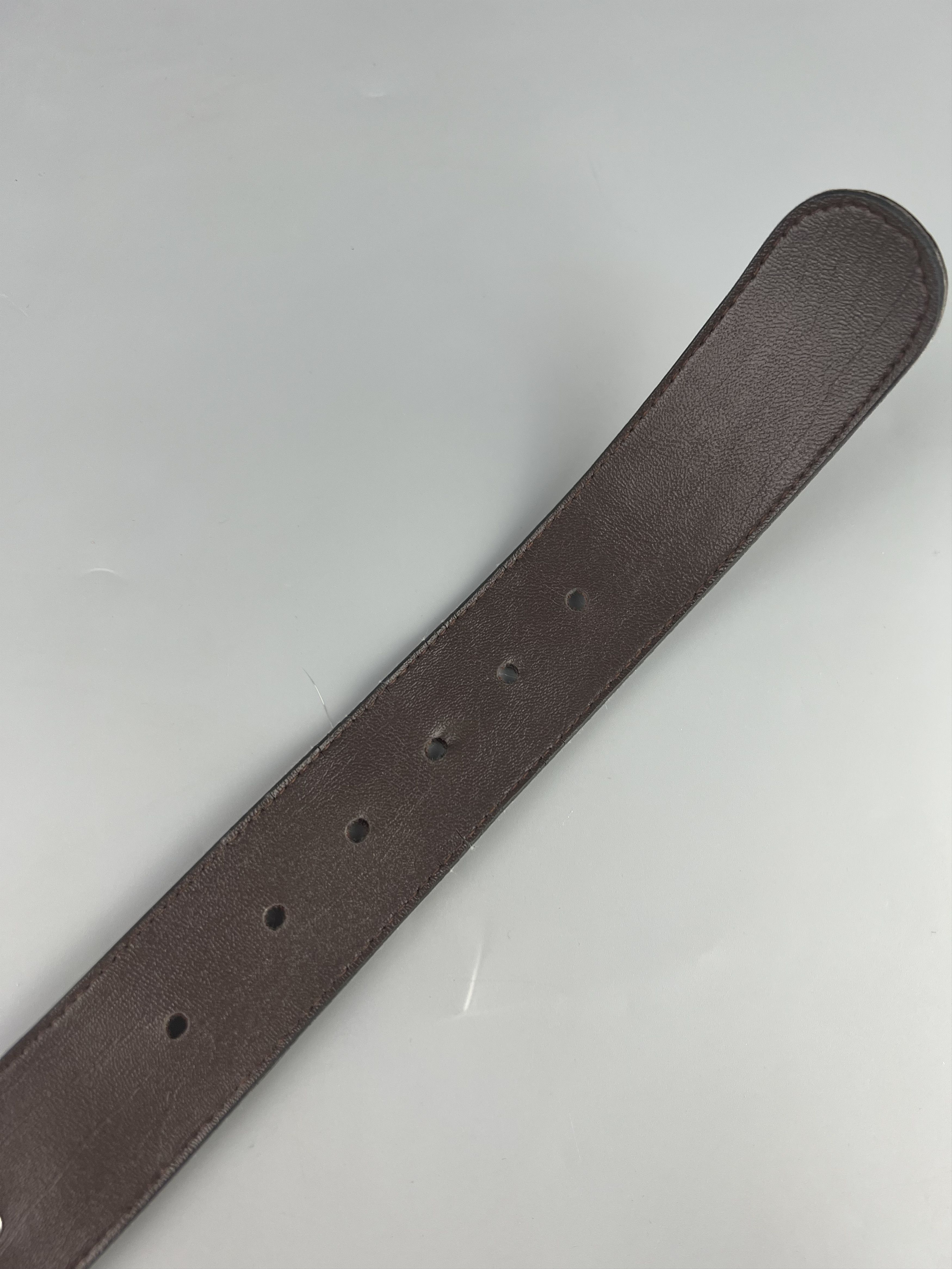 Furla × Vintage Furla Vintage Brown Leather Gold Scottie Dog Belt 85cm Italy Size ONE SIZE - 6 Thumbnail