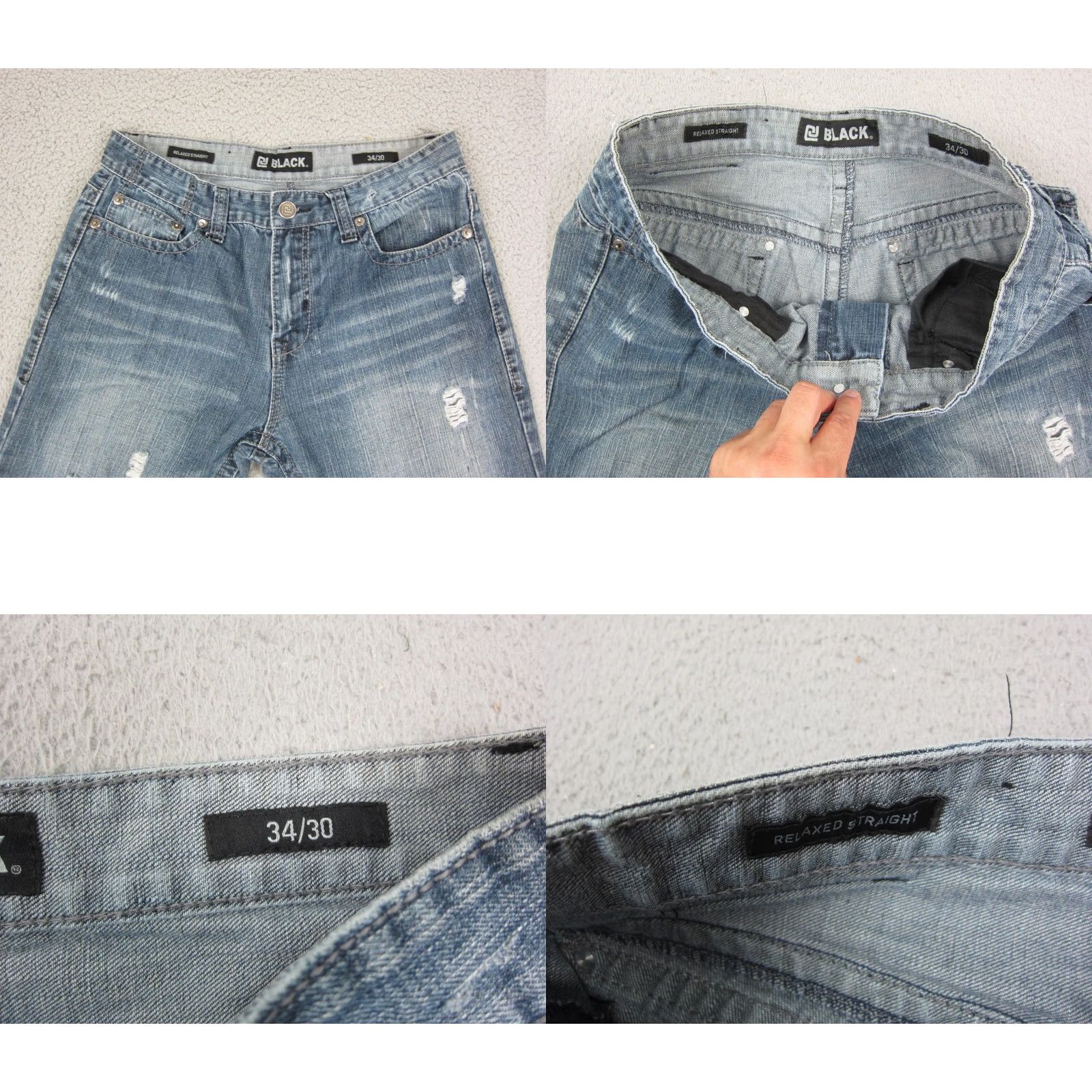 Buckle Black Buckle Black Jeans Adult W34 L 30 Blue Relaxed Straight Denim Distress 90s Mens Size US 34 / EU 50 - 9 Thumbnail