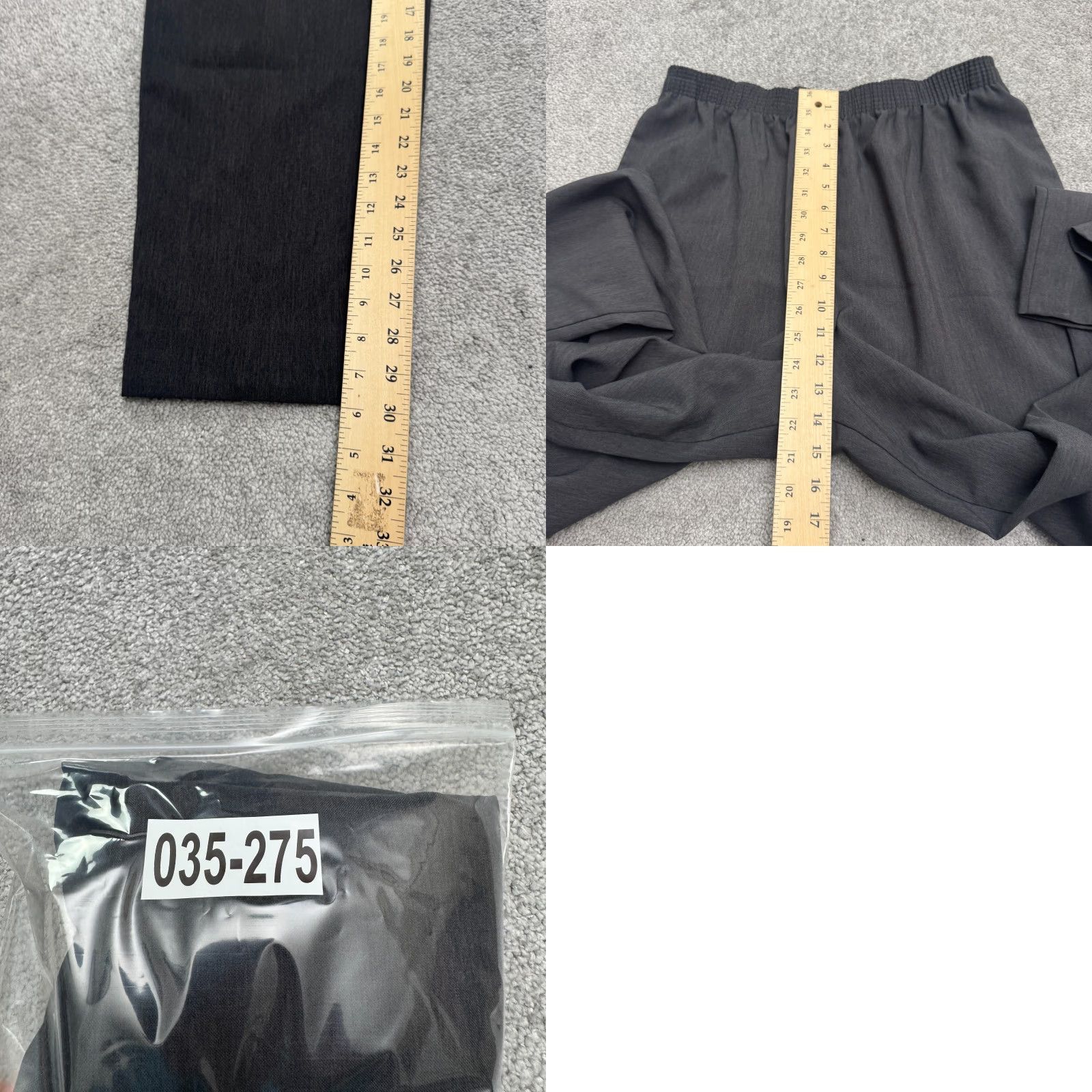 Vintage Alia Vintage 90's Wide Leg Elastic Waist Trouser Dress Pants Womens 16 Dark Gray Size 38" / US 16 / IT 52 - 8 Thumbnail